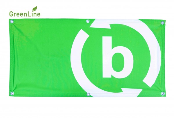 ECO Decor Banner aus umweltfreundlichem Material, besteht aus 100% recycelten PET Flaschen