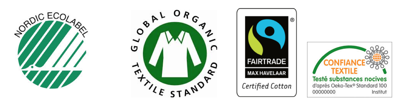 GOTS-Fairtrade-Nordic-Swan-ko-tex
